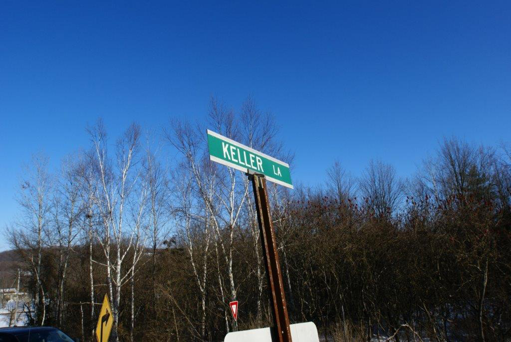 Keller Lane sign - Granville NY